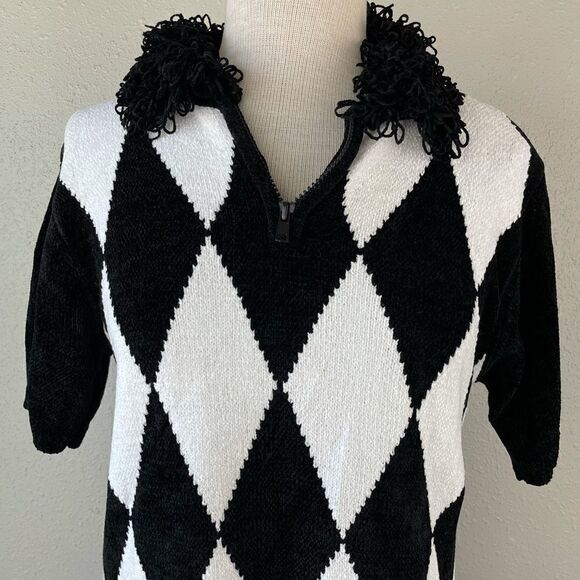 Lisa International Quarter Zip Sweater Top Size M EUC - Picture 2 of 7